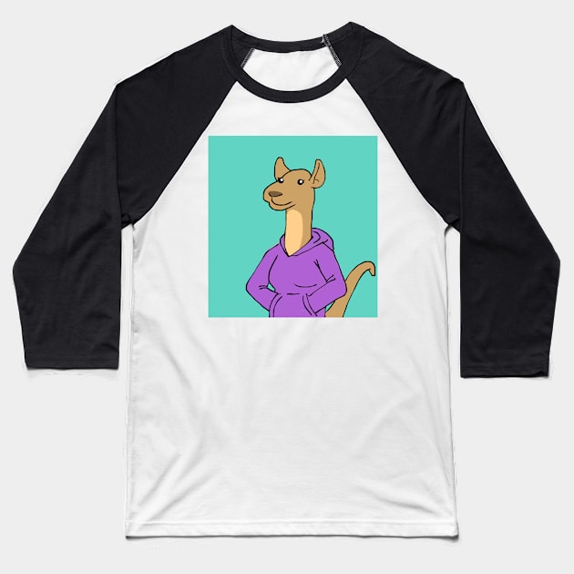 Office Kangaroo Baseball T-Shirt by PruneyToons